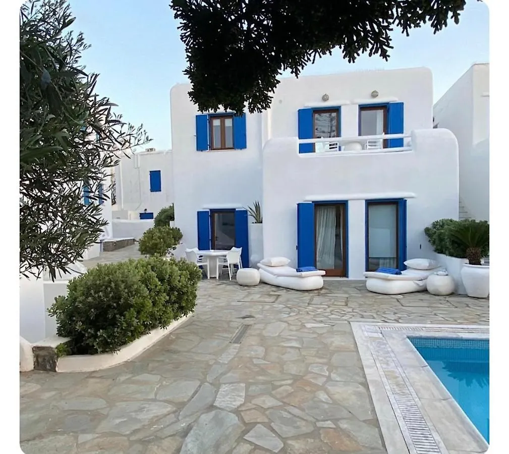 Mykonos Town White Luxury Suite With Shared Pool Downtown דירה